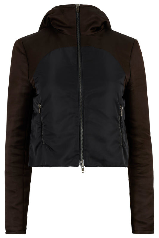 Miu Miu F/W 2008 Hooded Bicolor Crop Jacket