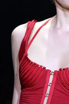 Vintage Gucci Tom Ford F/W 2003 Red Silk Corset Gown