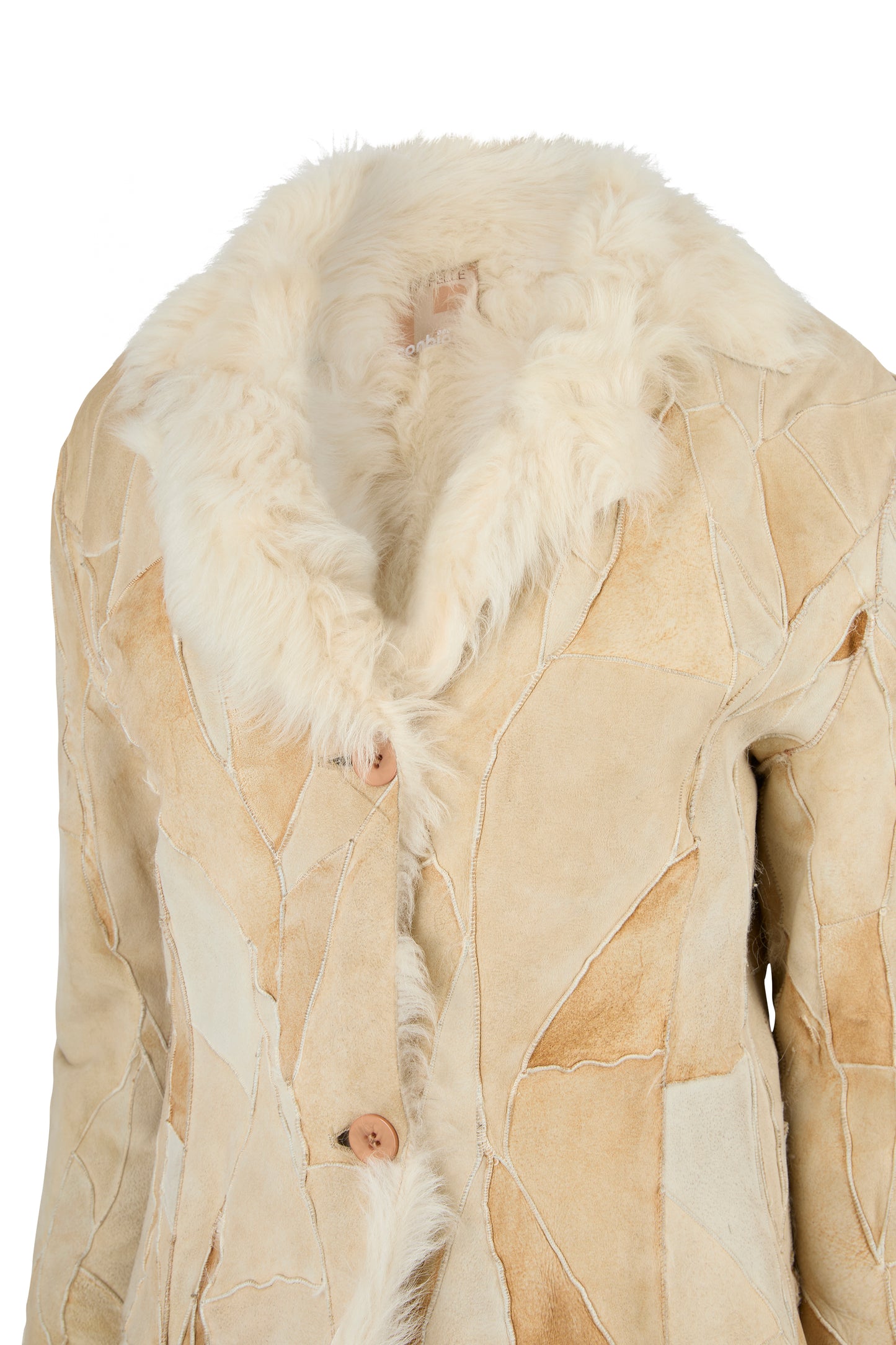 Vintage 1970's Patchwork Suede Shearling Jacket