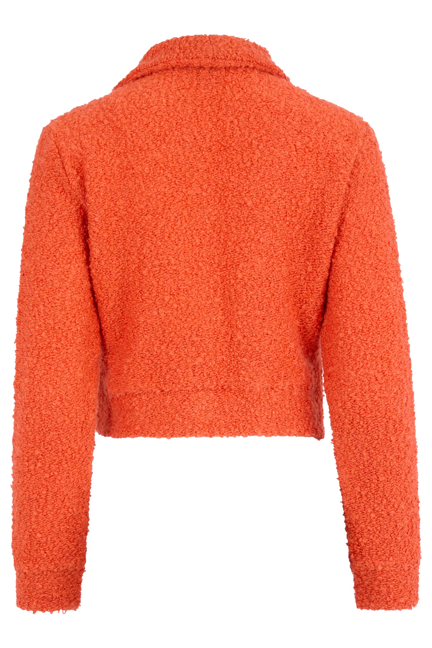 Vintage 1990's Versace Orange Textured Boucle Zip Jacket