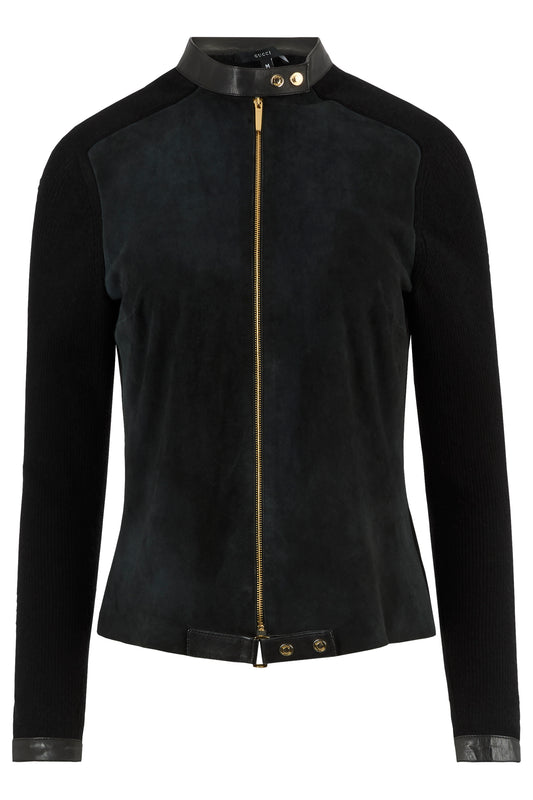 Vintage Gucci F/W 2000 Cashmere & Suede Light Jacket