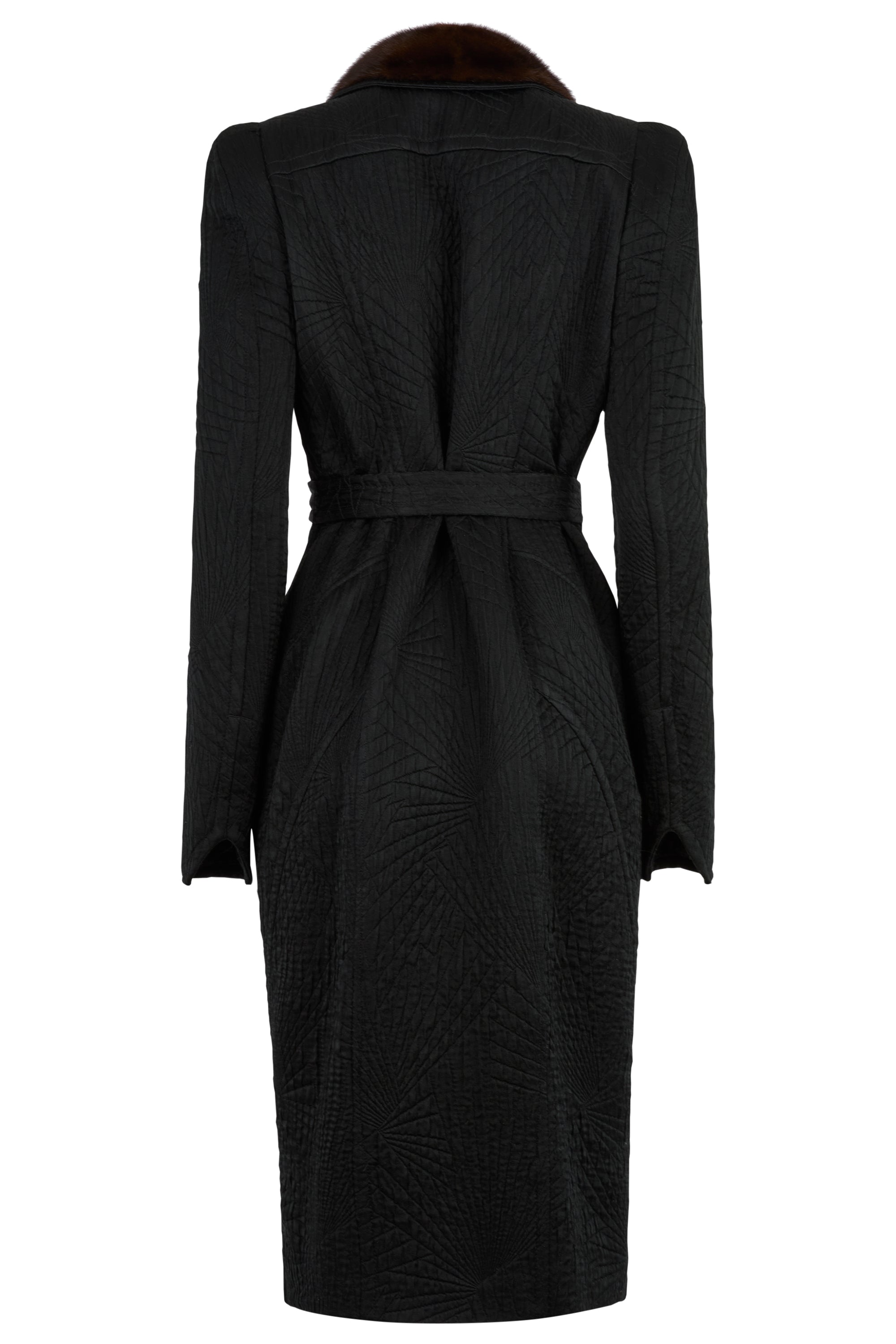Vintage Yves Saint Laurent F/W 2004 Black Wool & Silk Longline