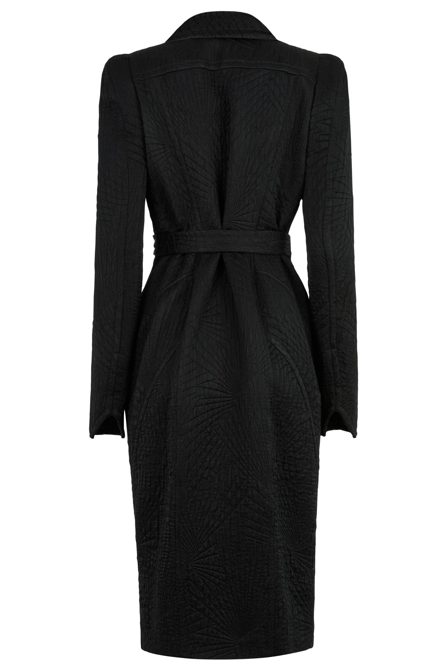 Vintage Yves Saint Laurent F/W 2004 Black Wool & Silk Longline Coat