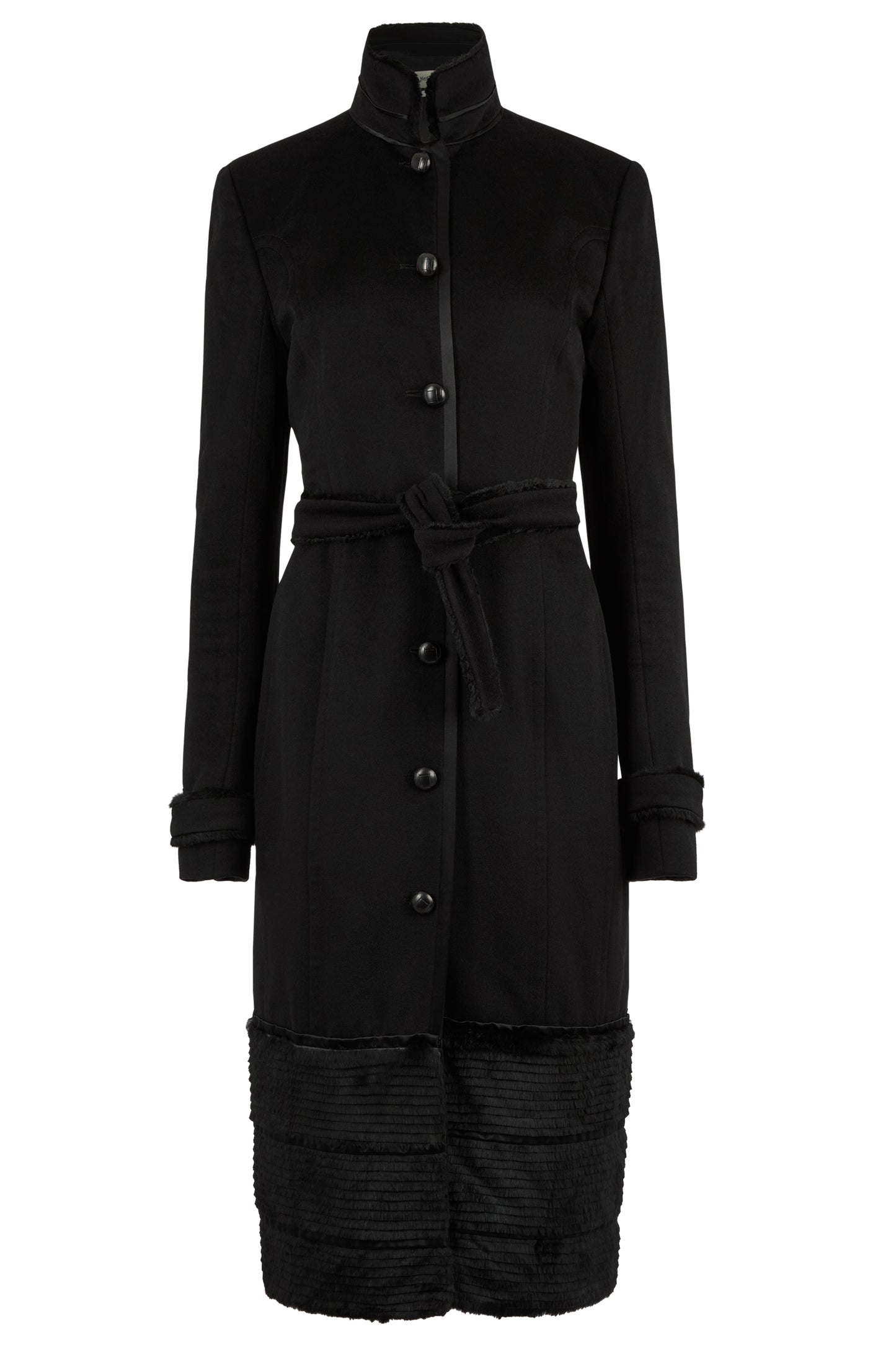 Vintage Yves Saint Laurent F/W 2004 Runway Wool & Mink Coat