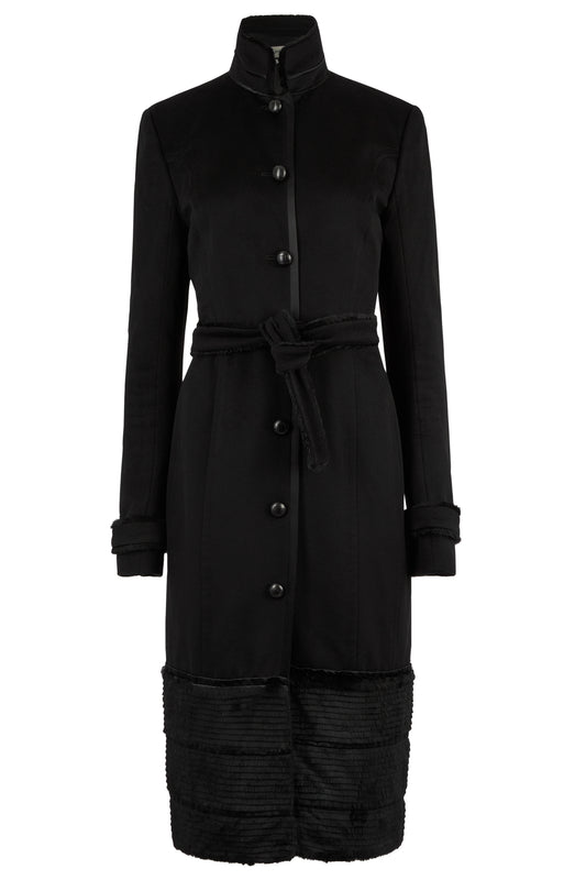 Vintage Yves Saint Laurent F/W 2004 Runway Wool & Mink Coat