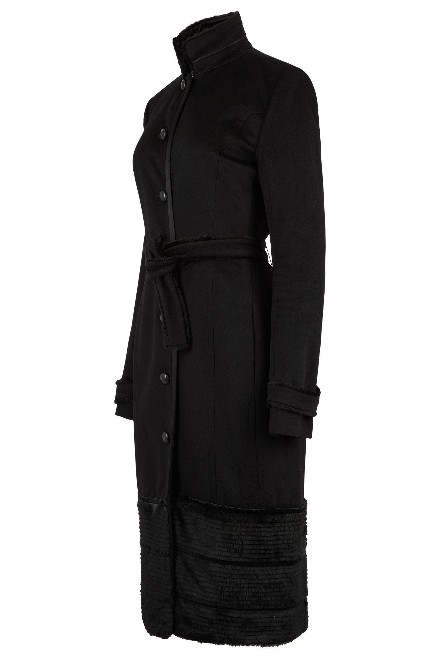 Vintage Yves Saint Laurent F/W 2004 Runway Wool & Mink Coat