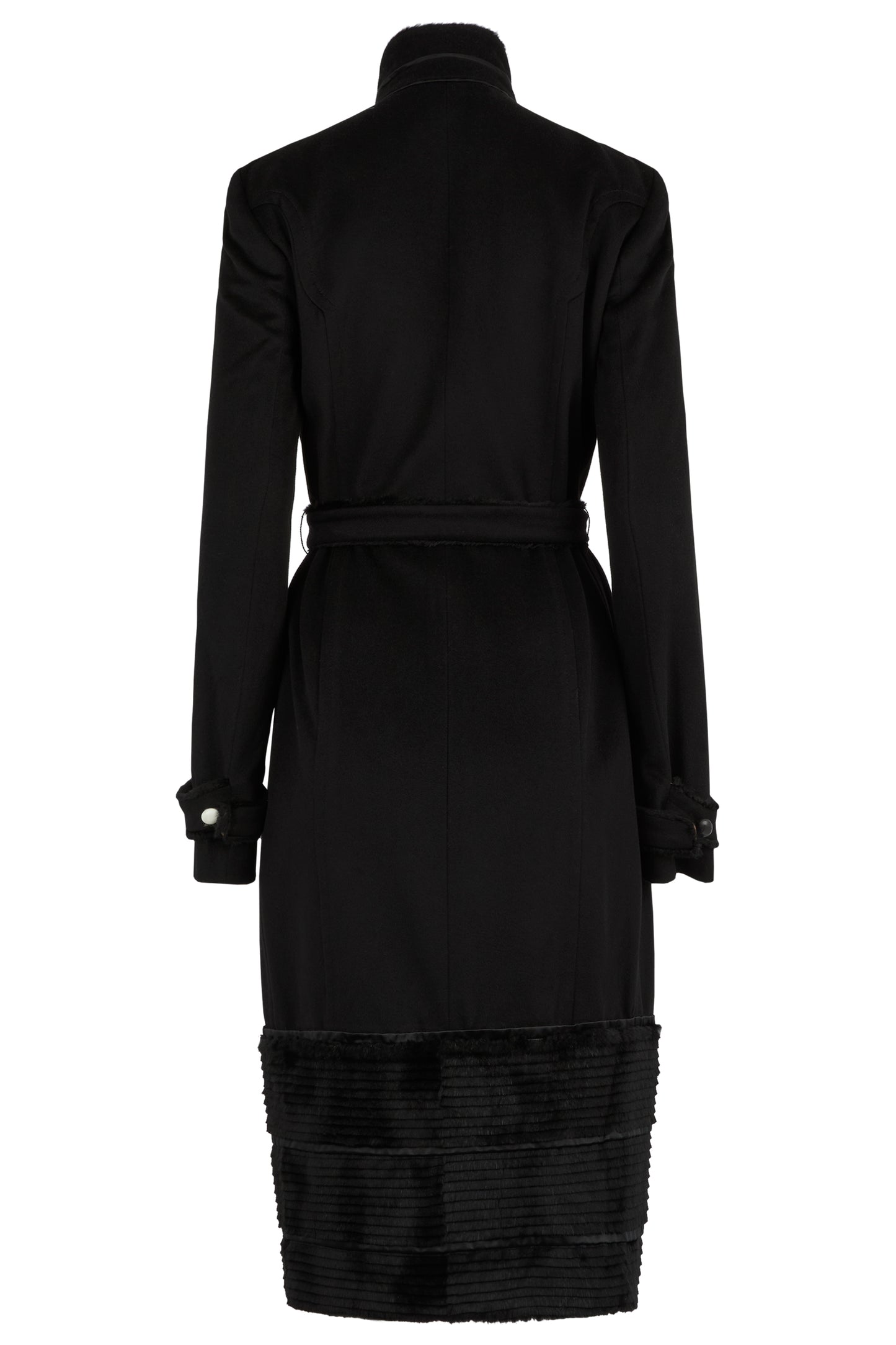 Vintage Yves Saint Laurent F/W 2004 Runway Wool & Mink Coat