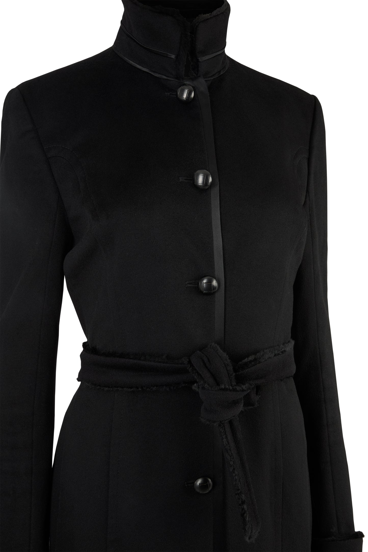 Vintage Yves Saint Laurent F/W 2004 Runway Wool & Mink Coat