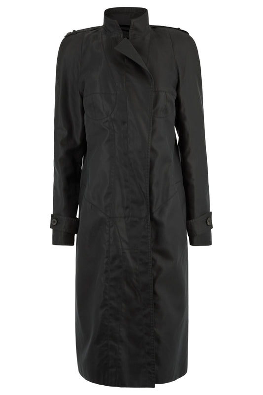 Vintage Yves Saint Laurent F/W 2003  Black Trench Coat