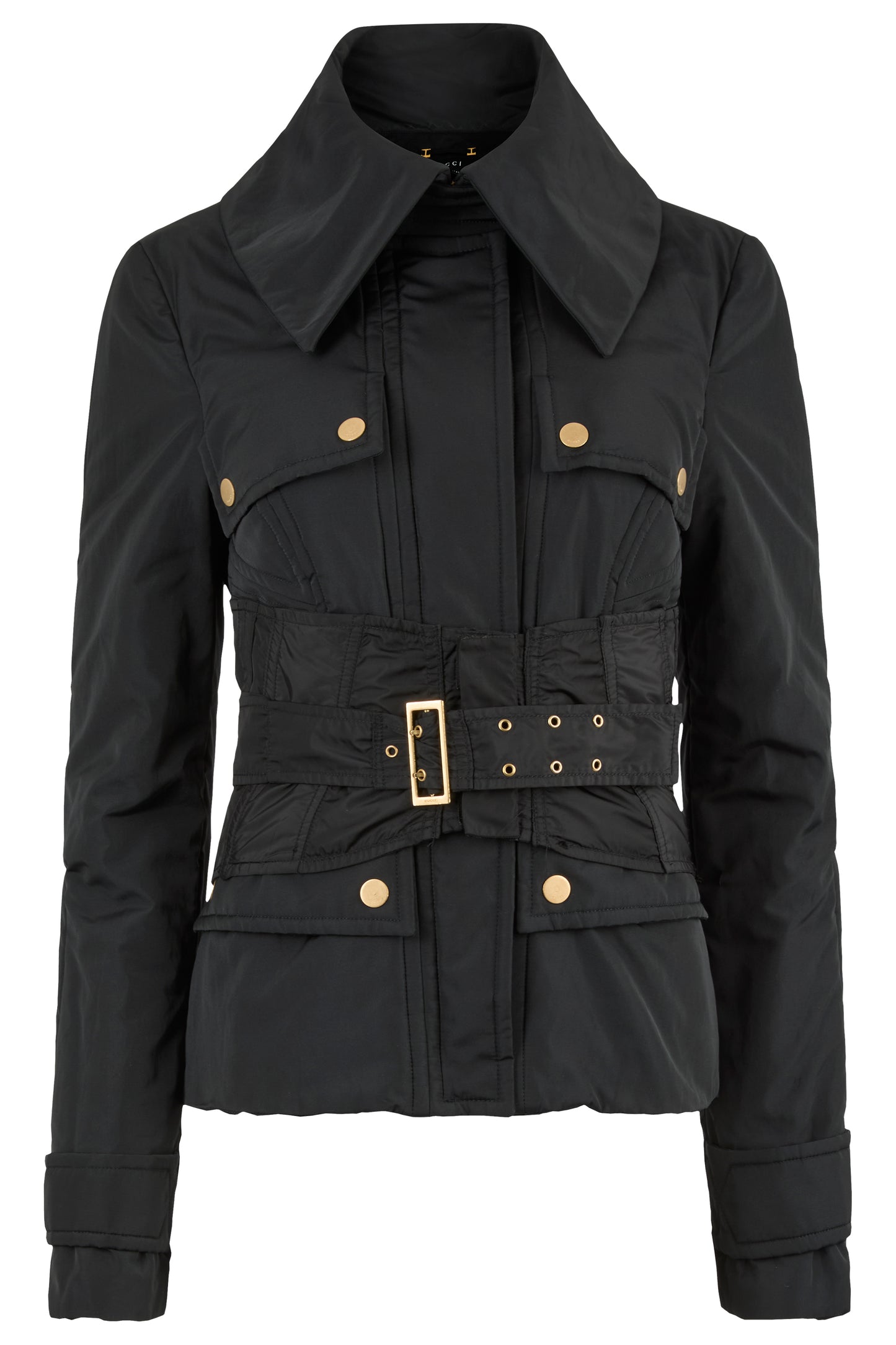 Vintage Gucci F/W 2003 Black Silk Corseted Jacket