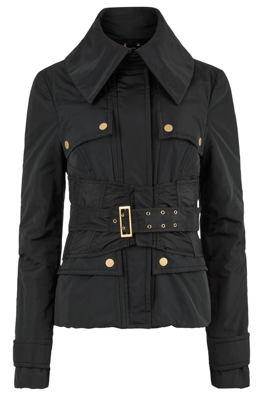 Vintage Gucci F/W 2003 Black Silk Corseted Jacket