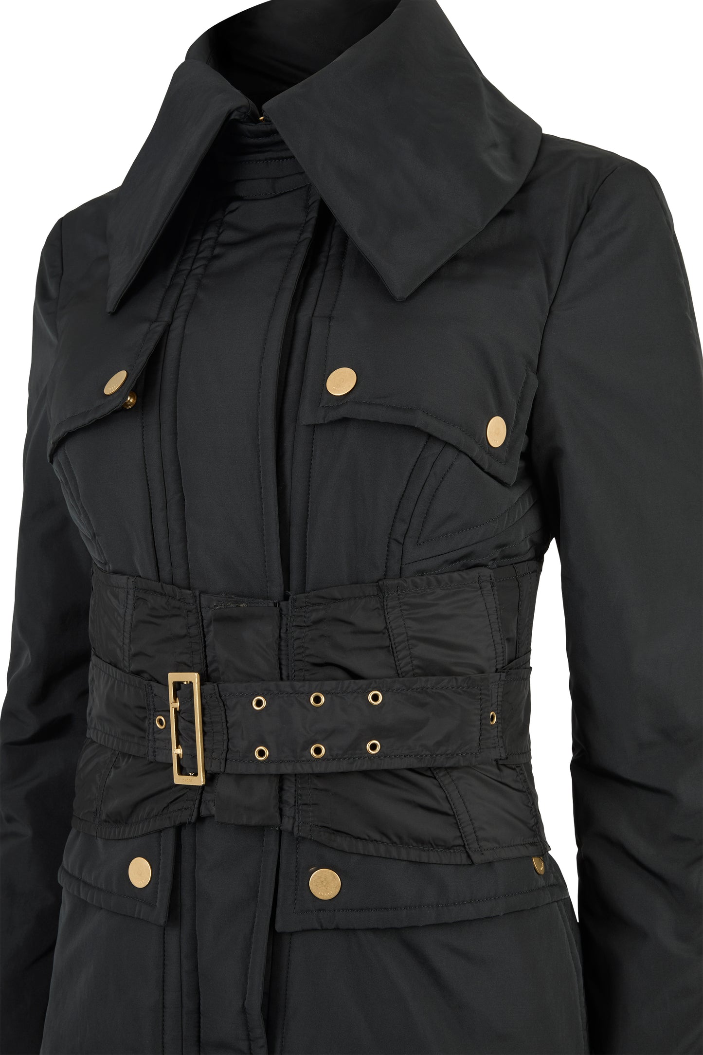 Vintage Gucci F/W 2003 Black Silk Corseted Jacket