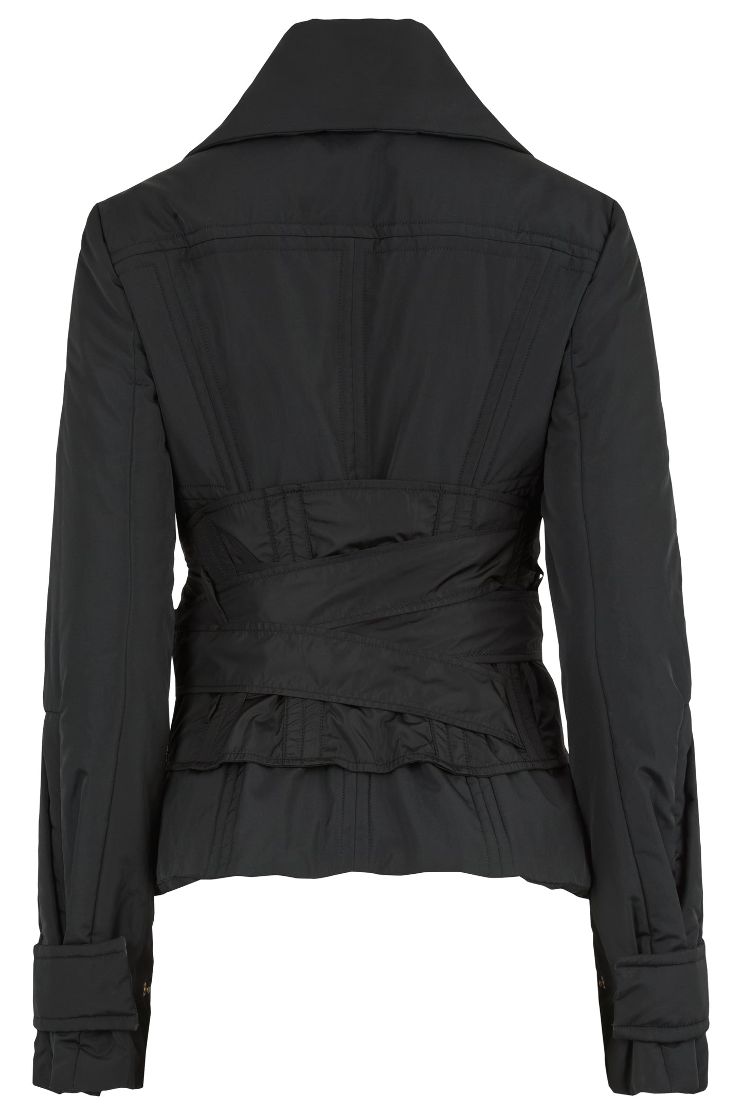 Vintage Gucci F/W 2003 Black Silk Corseted Jacket