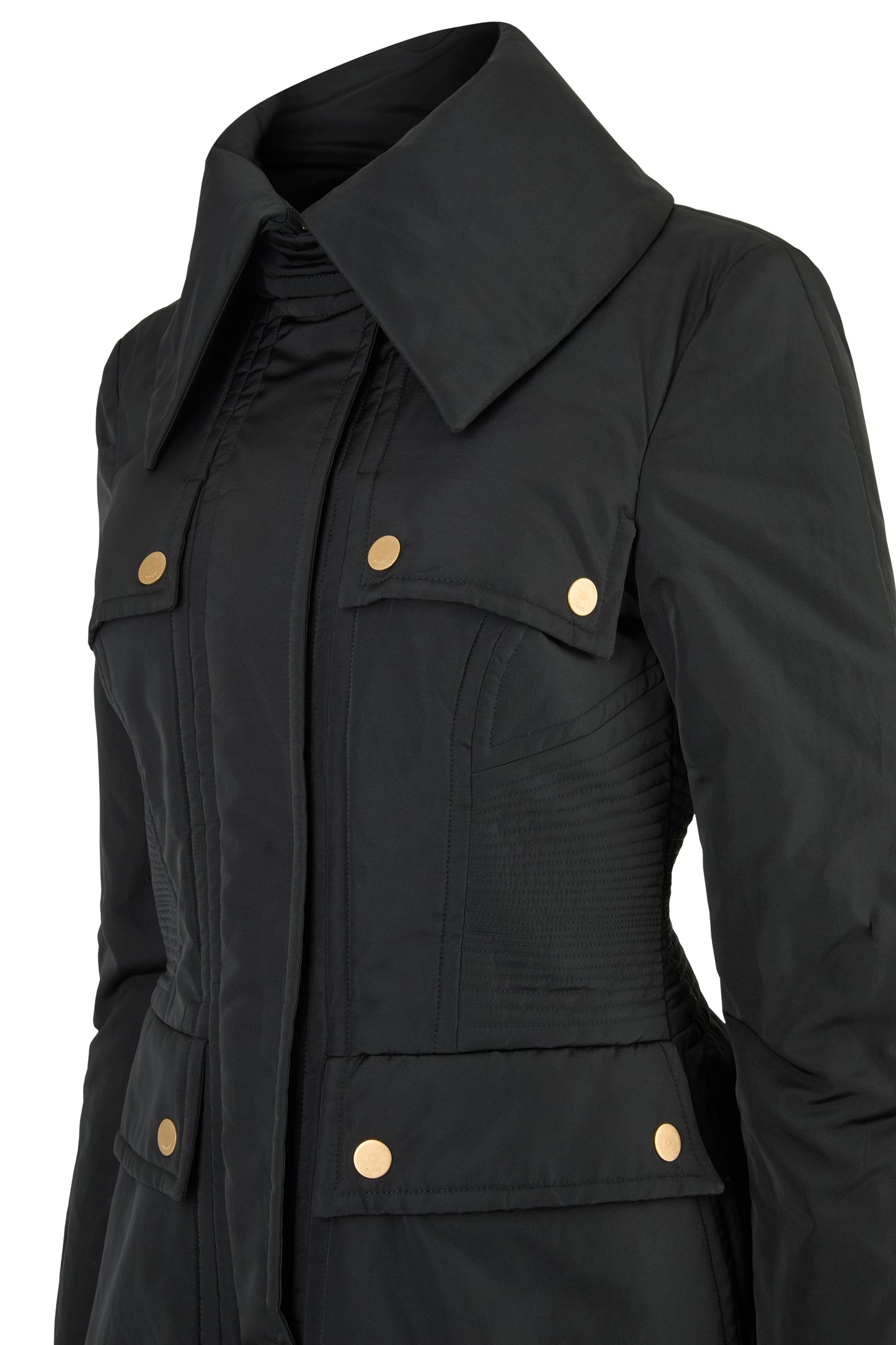 Vintage Gucci F/W 2003 Black Silk Corseted Jacket