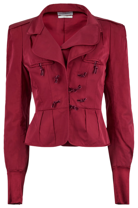 Yves Saint Laurent Tom Ford F/W 2004 Fitted Satin Red Jacket