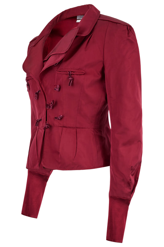 Yves Saint Laurent Tom Ford F/W 2004 Fitted Satin Red Jacket