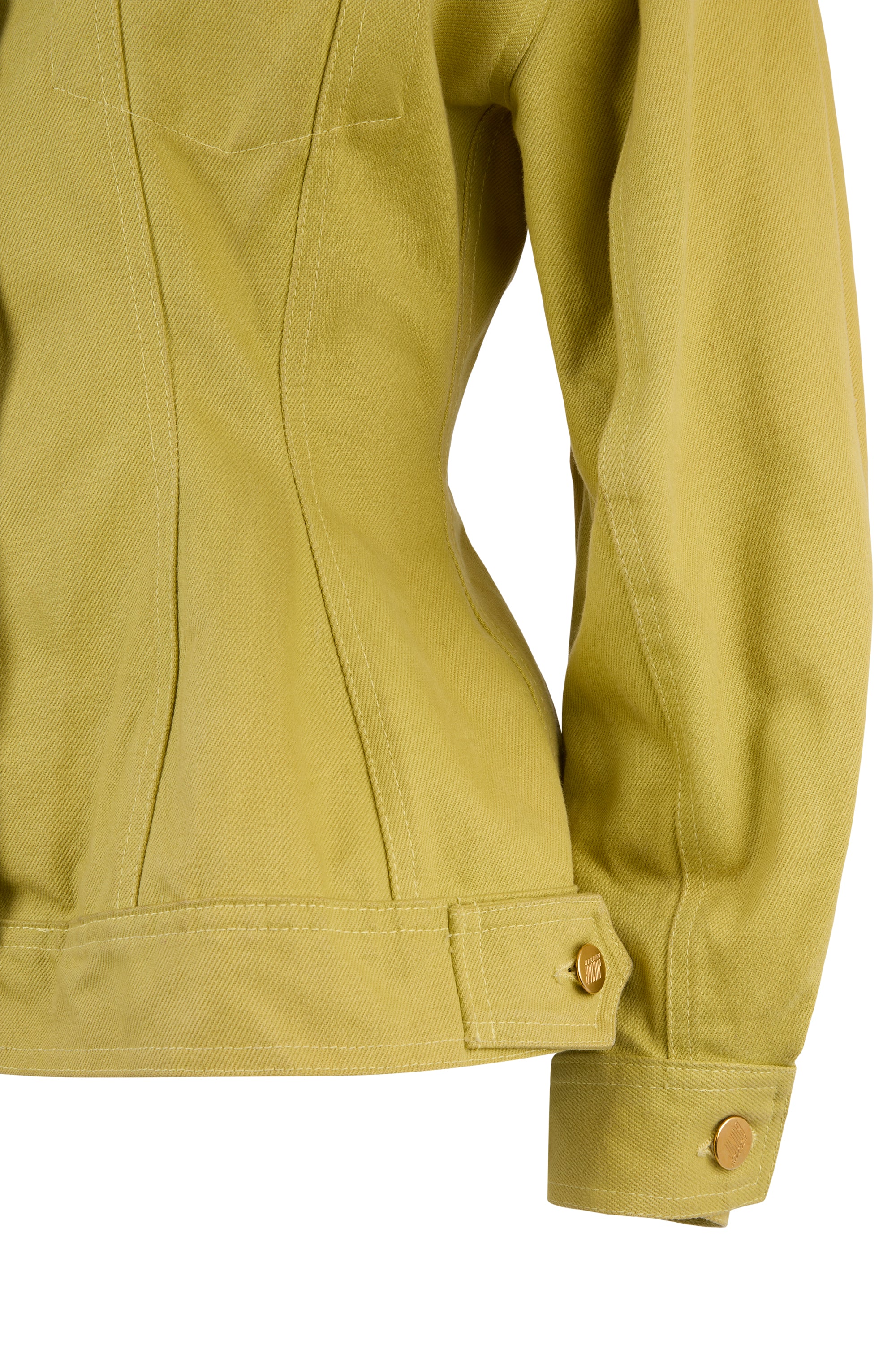 Vintage 1980's Jean Paul Gaultier Junior Denim Corset Yellow