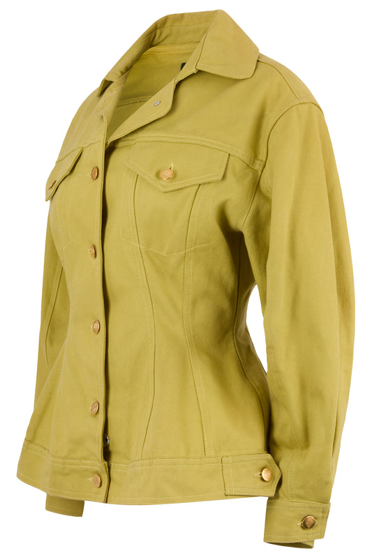 Vintage 1980's Jean Paul Gaultier Junior Denim Corset Yellow Jacket