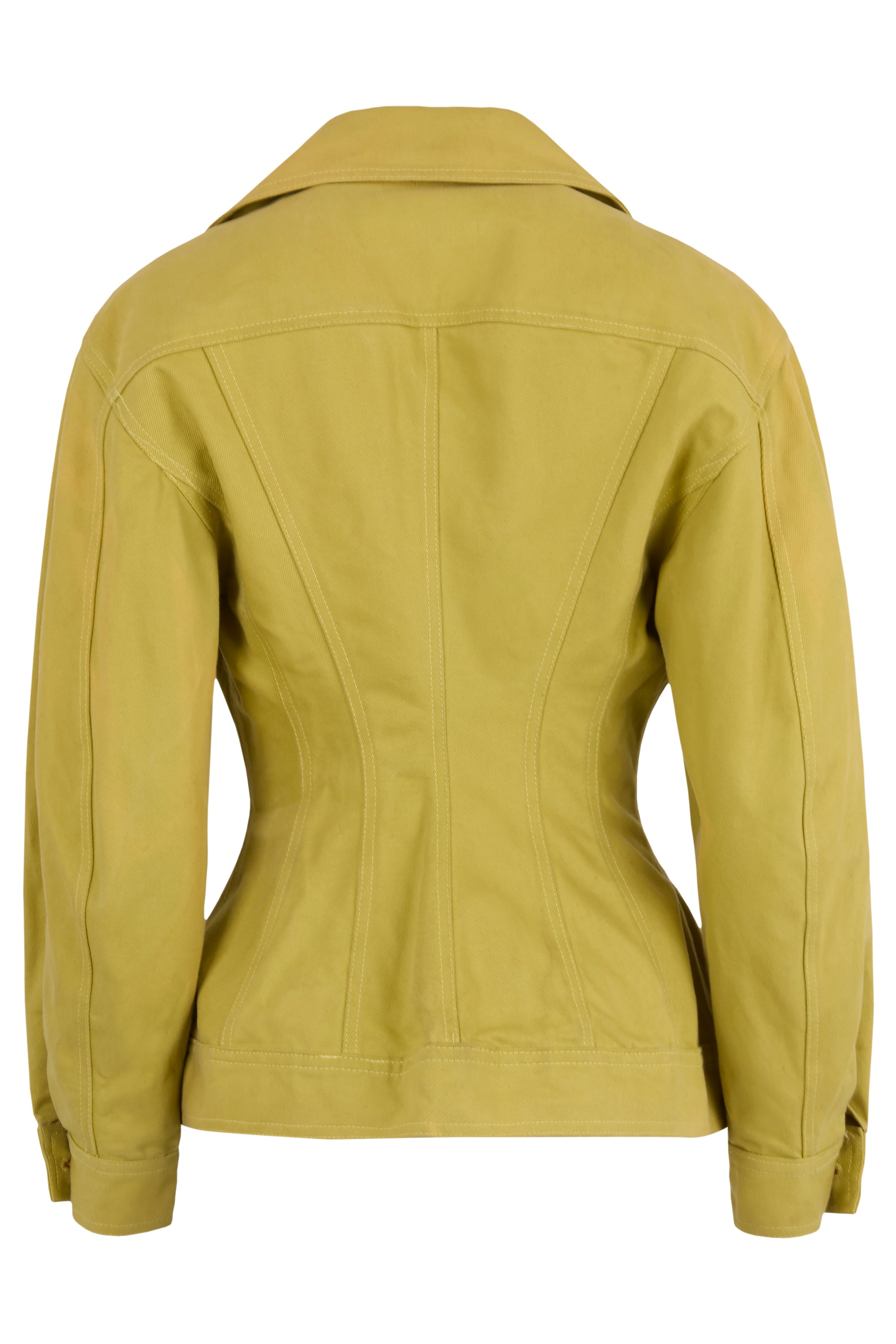 Vintage 1980's Jean Paul Gaultier Junior Denim Corset Yellow