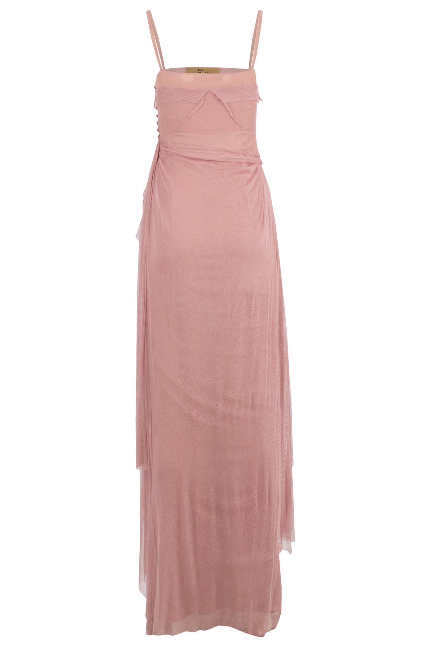 Vintage 2004 John Galliano Dusty Pink Chiffon Gown