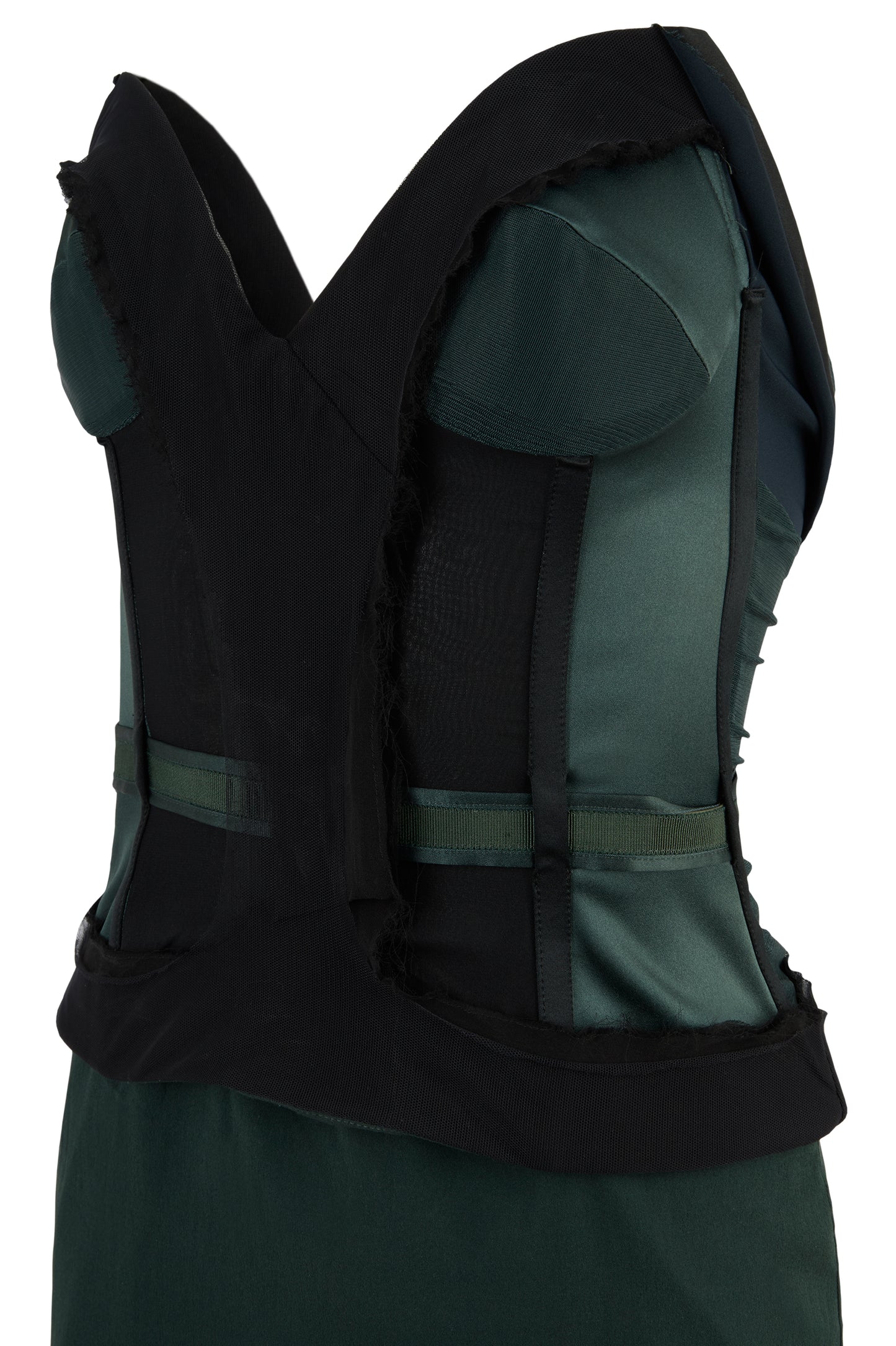 Vintage F/W 2003 Bustier Silk Green Dress