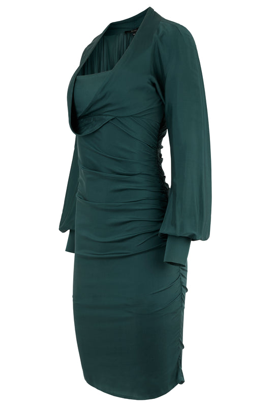 Gucci A/W 2005 Teal Silk Dress