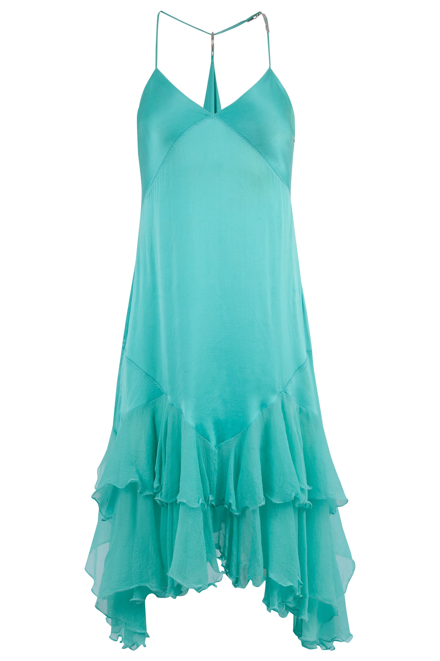 Roberto Cavalli Turquoise Blue 2004 Racerback Dress
