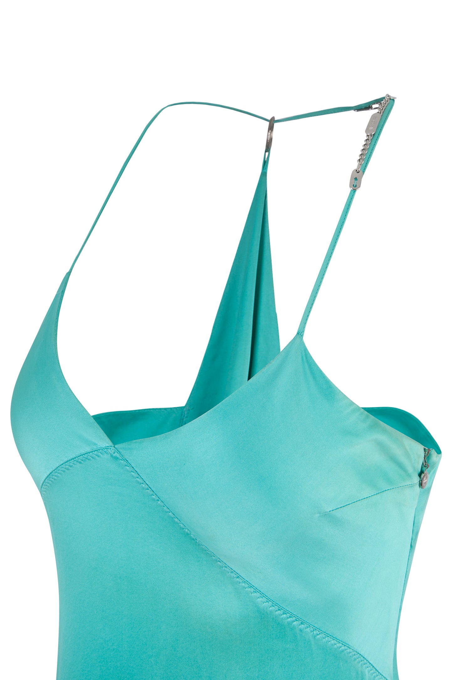 Roberto Cavalli Turquoise Blue 2004 Racerback Dress