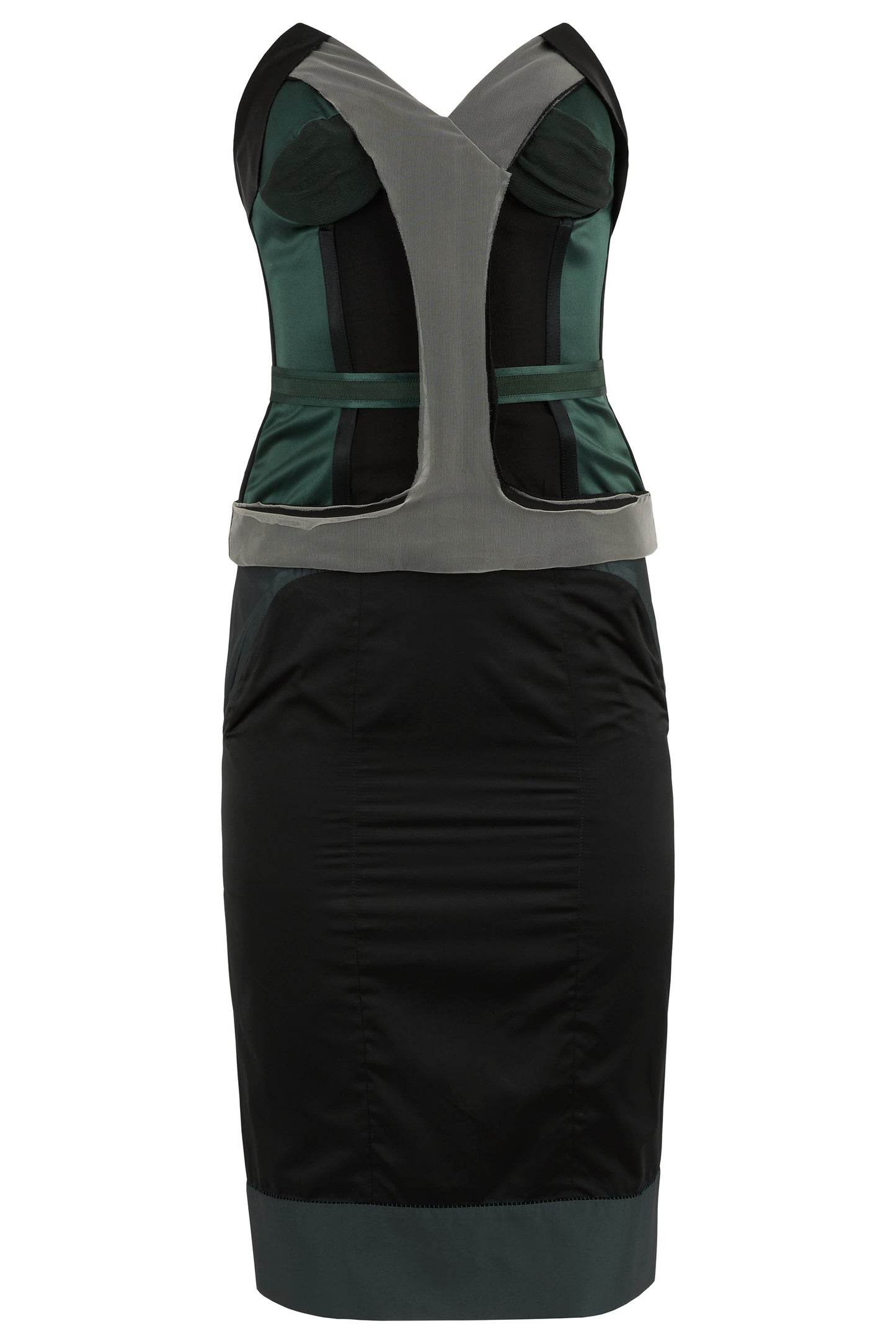 Vintage Stella McCartney F/W 2003 Green Silk Bustier Co-ord set