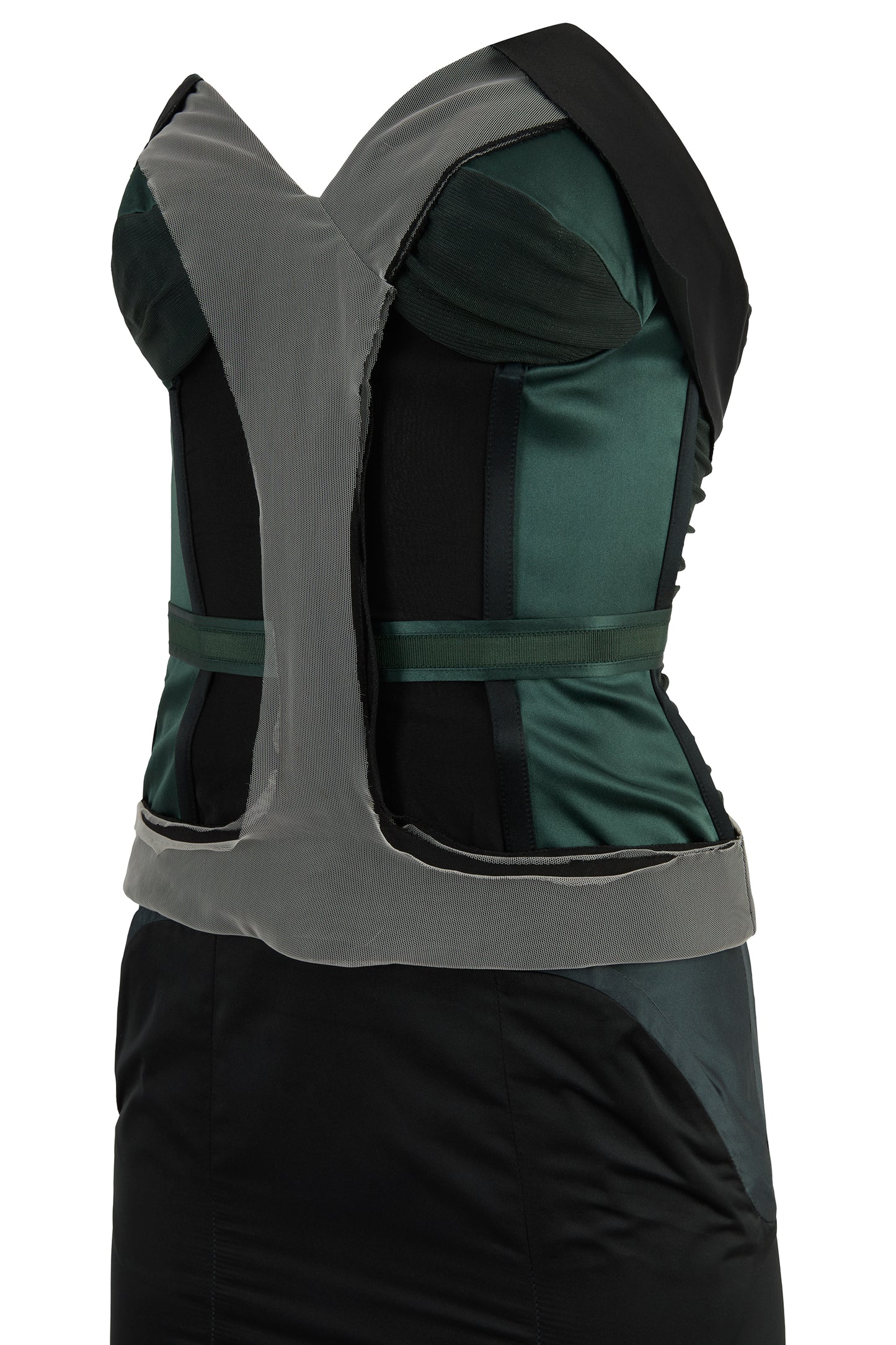 Vintage Stella McCartney F/W 2003 Green Silk Bustier Co-ord set