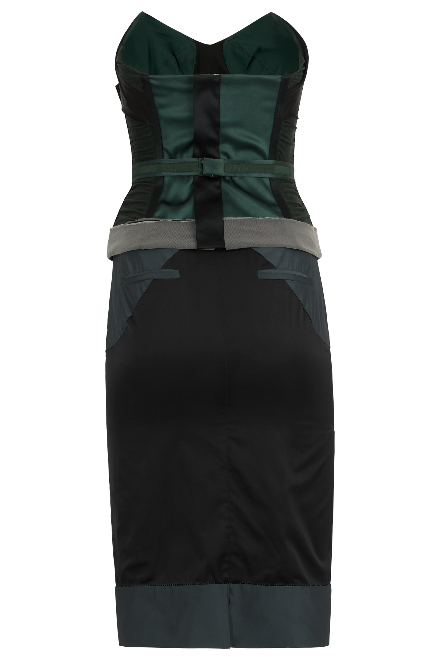 Vintage Stella McCartney F/W 2003 Green Silk Bustier Co-ord set