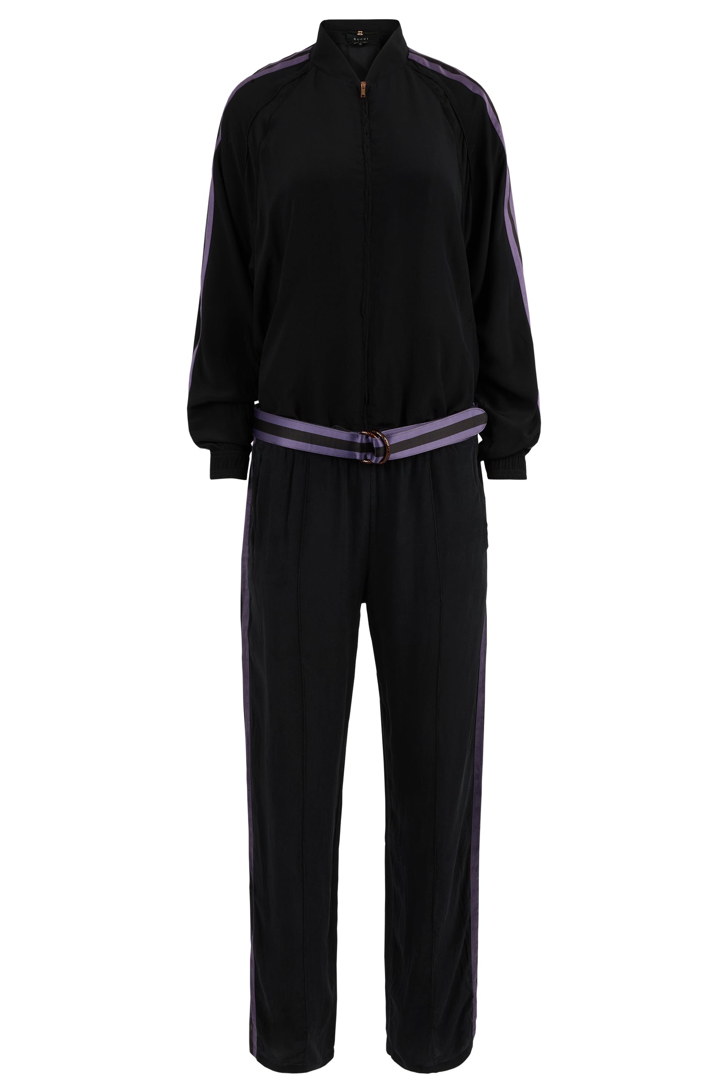 Vintage Gucci by Tom Ford 2004 Silk Purple Tracksuit Co ord Set