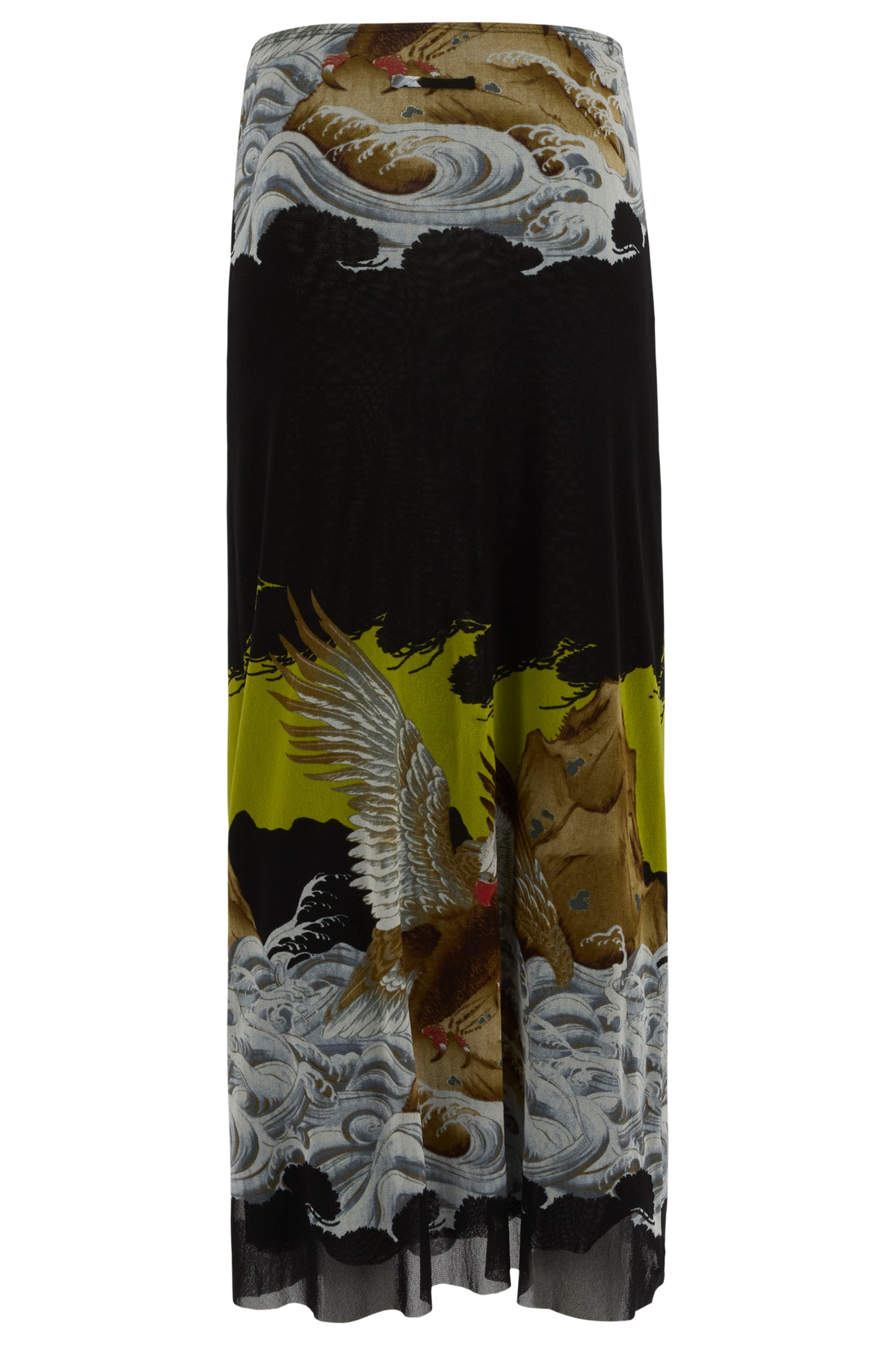 Vintage Jean Paul Gaultier 1990'S Japanese Golden Eagle Print Mesh Co-ord Set