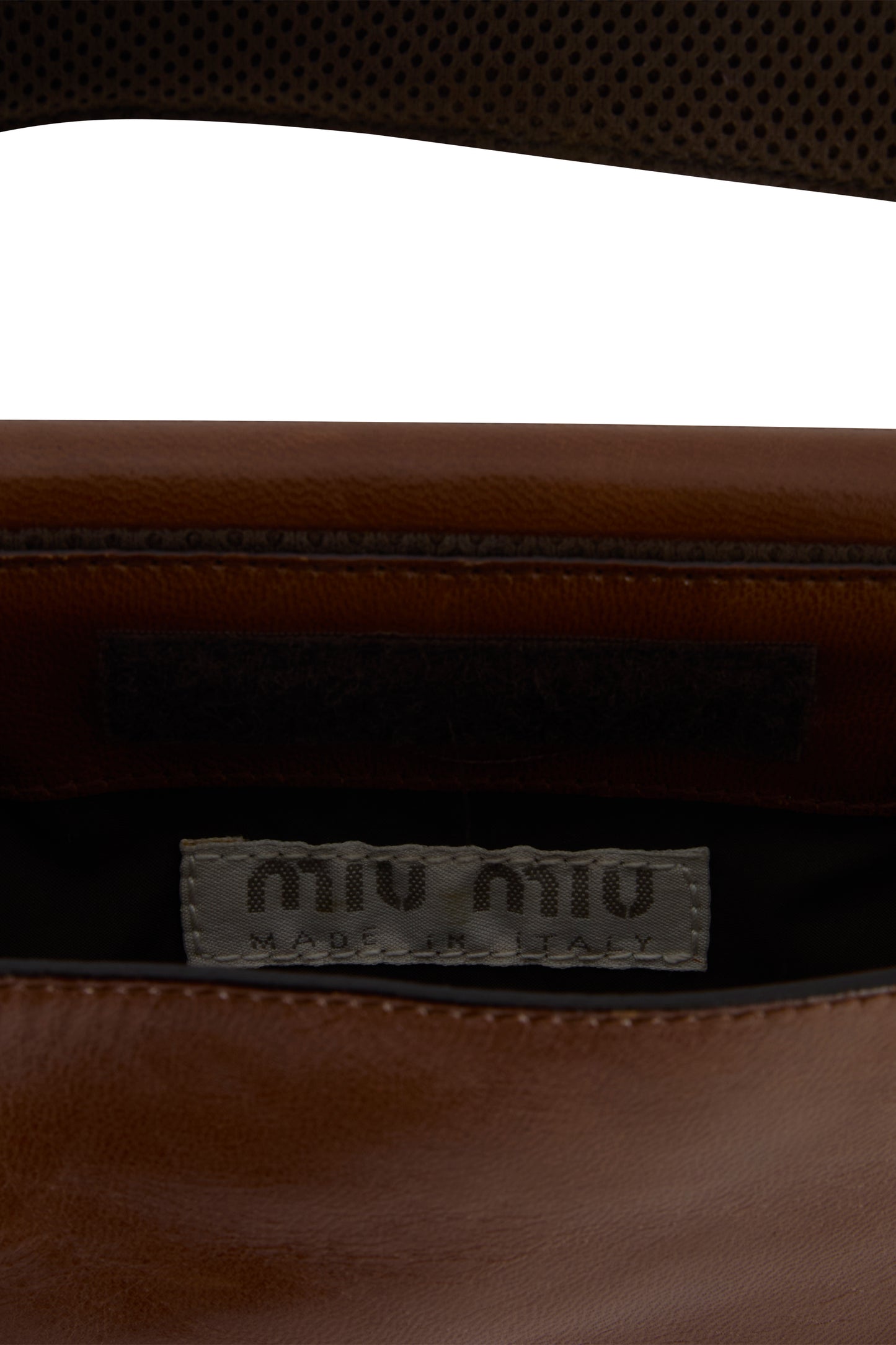 Vintage Miu Miu 1999 Brown Leather Belt Bag