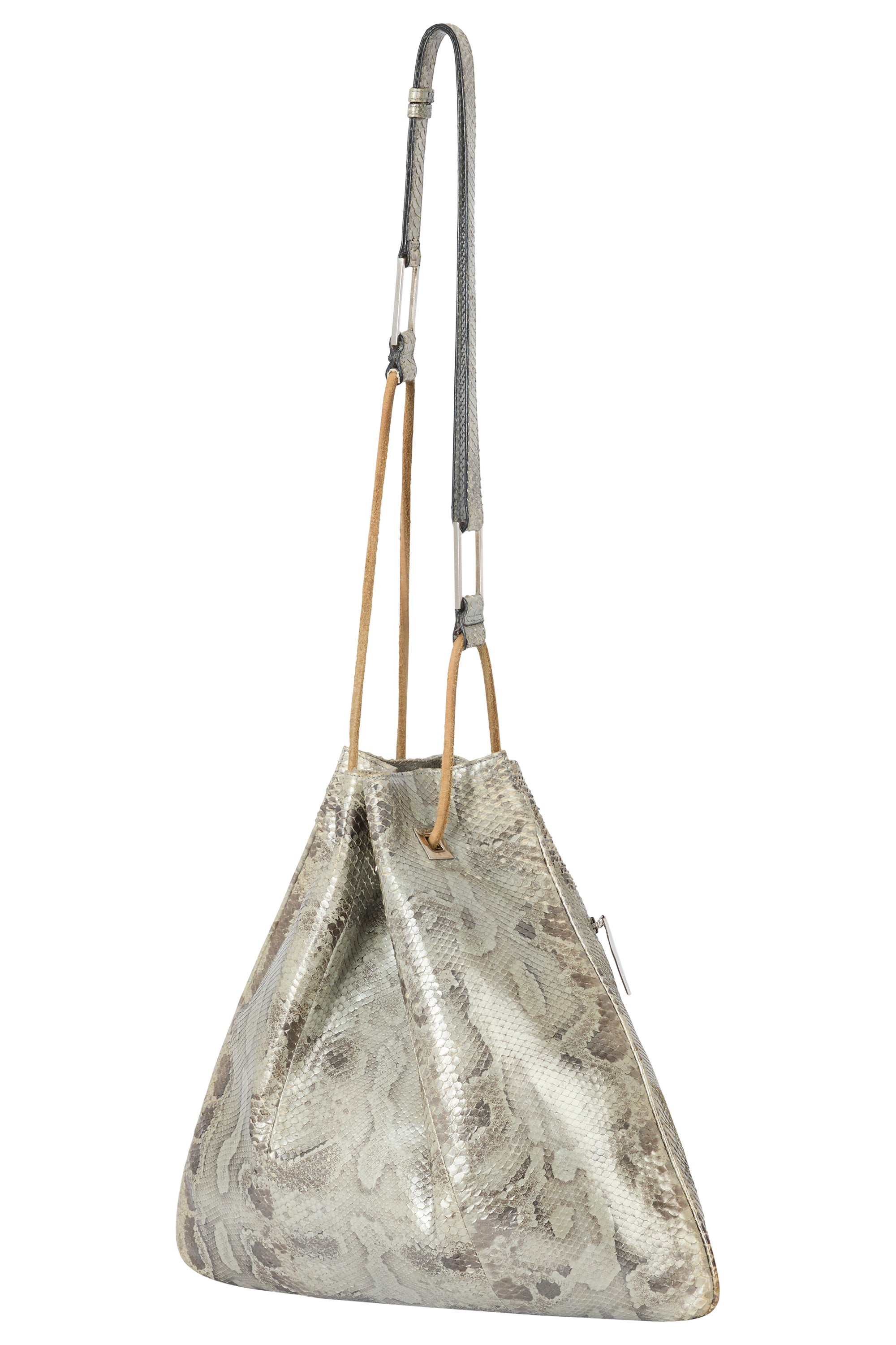 Vintage 1996 Gucci By Tom Ford Python Bucket Crossbody Bag