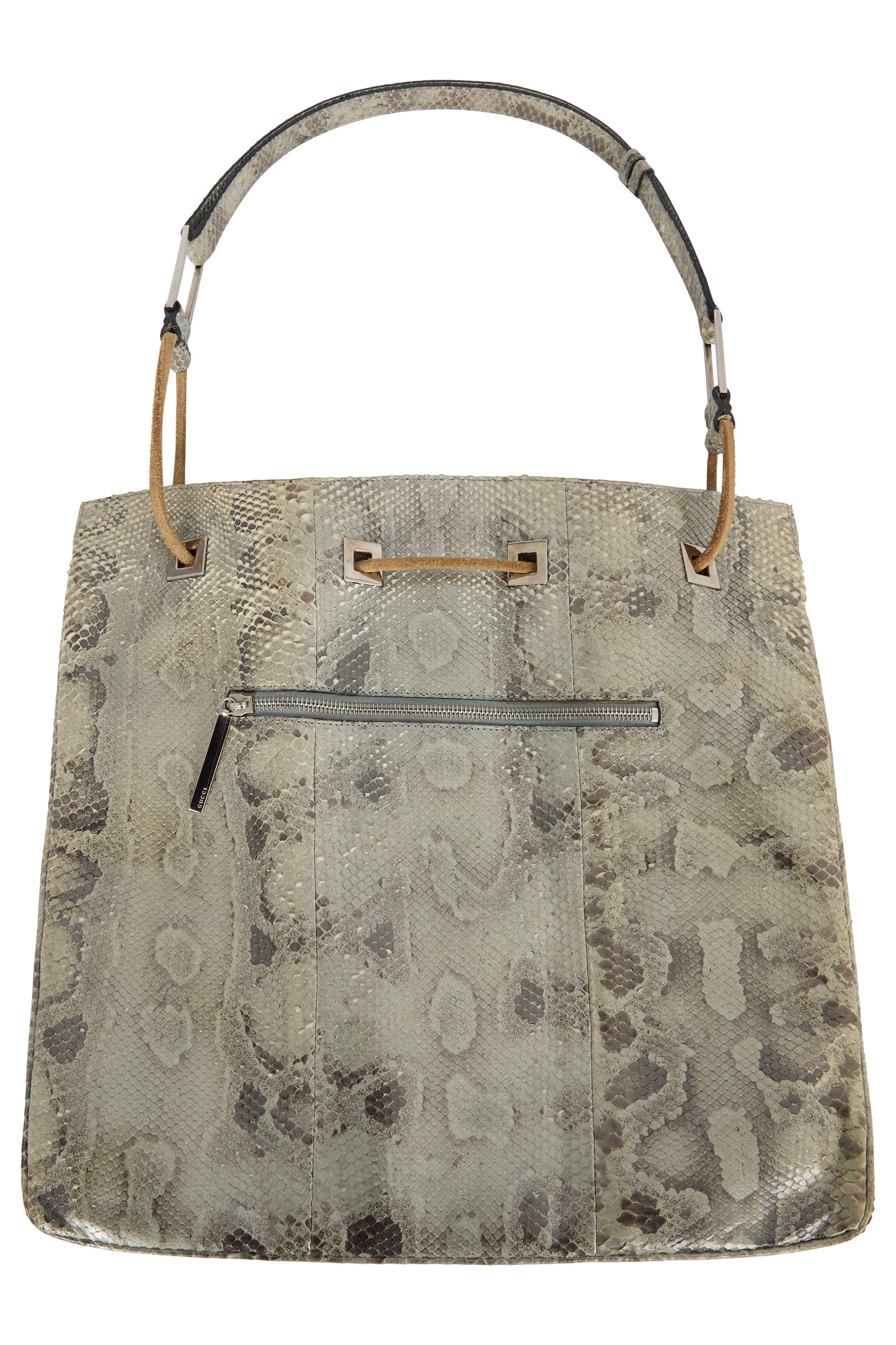 Vintage 1996 Gucci By Tom Ford Python Bucket Crossbody Bag