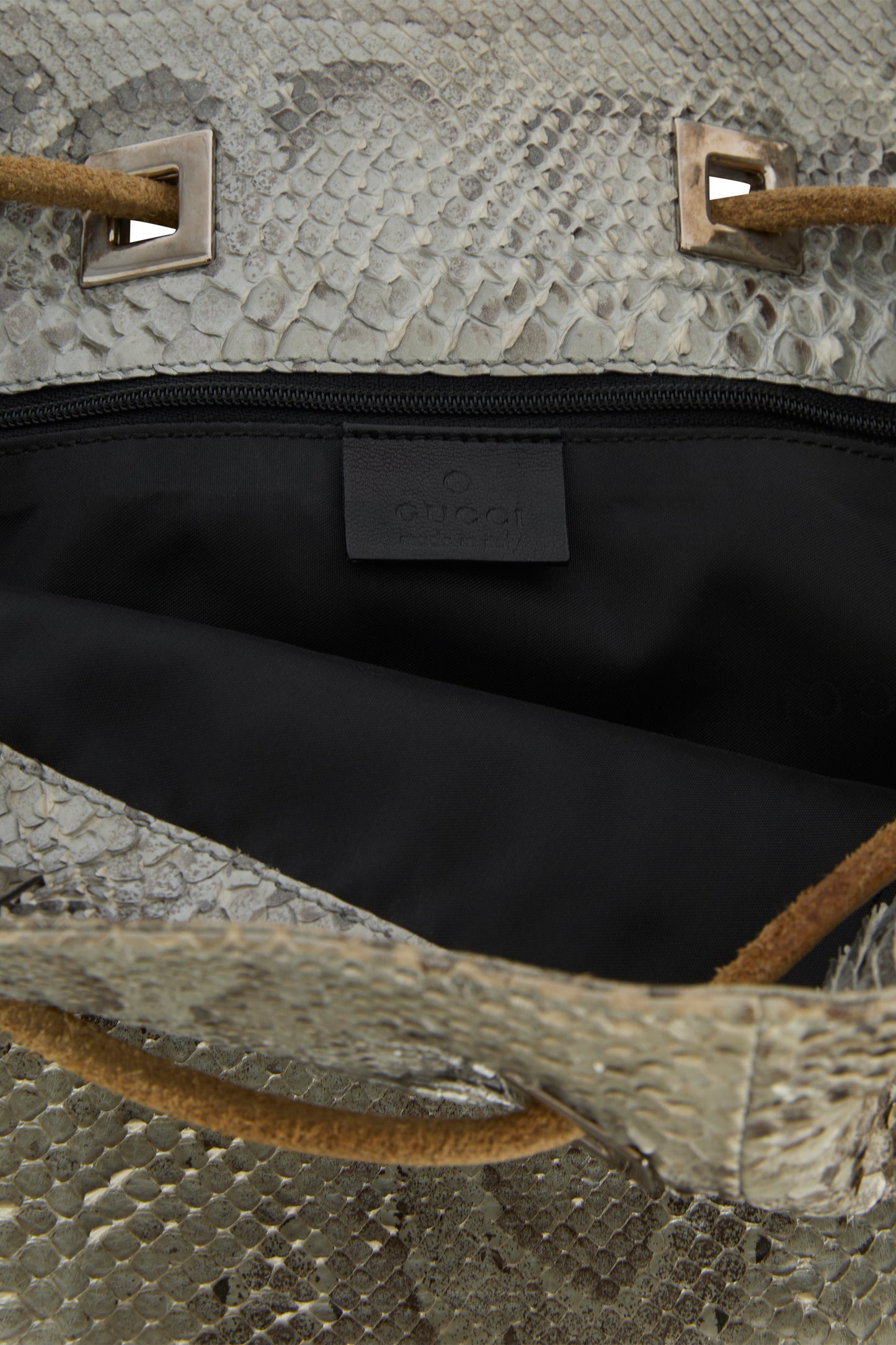 Vintage 1996 Gucci By Tom Ford Python Bucket Crossbody Bag