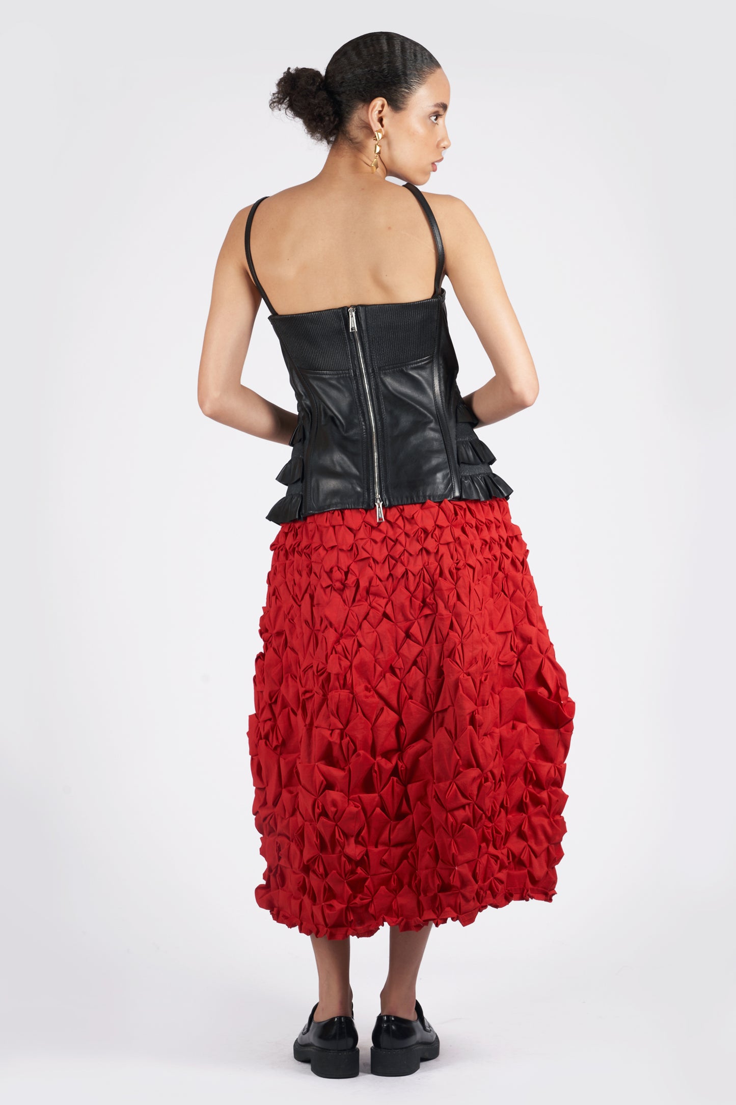 Leather Corset with Frills