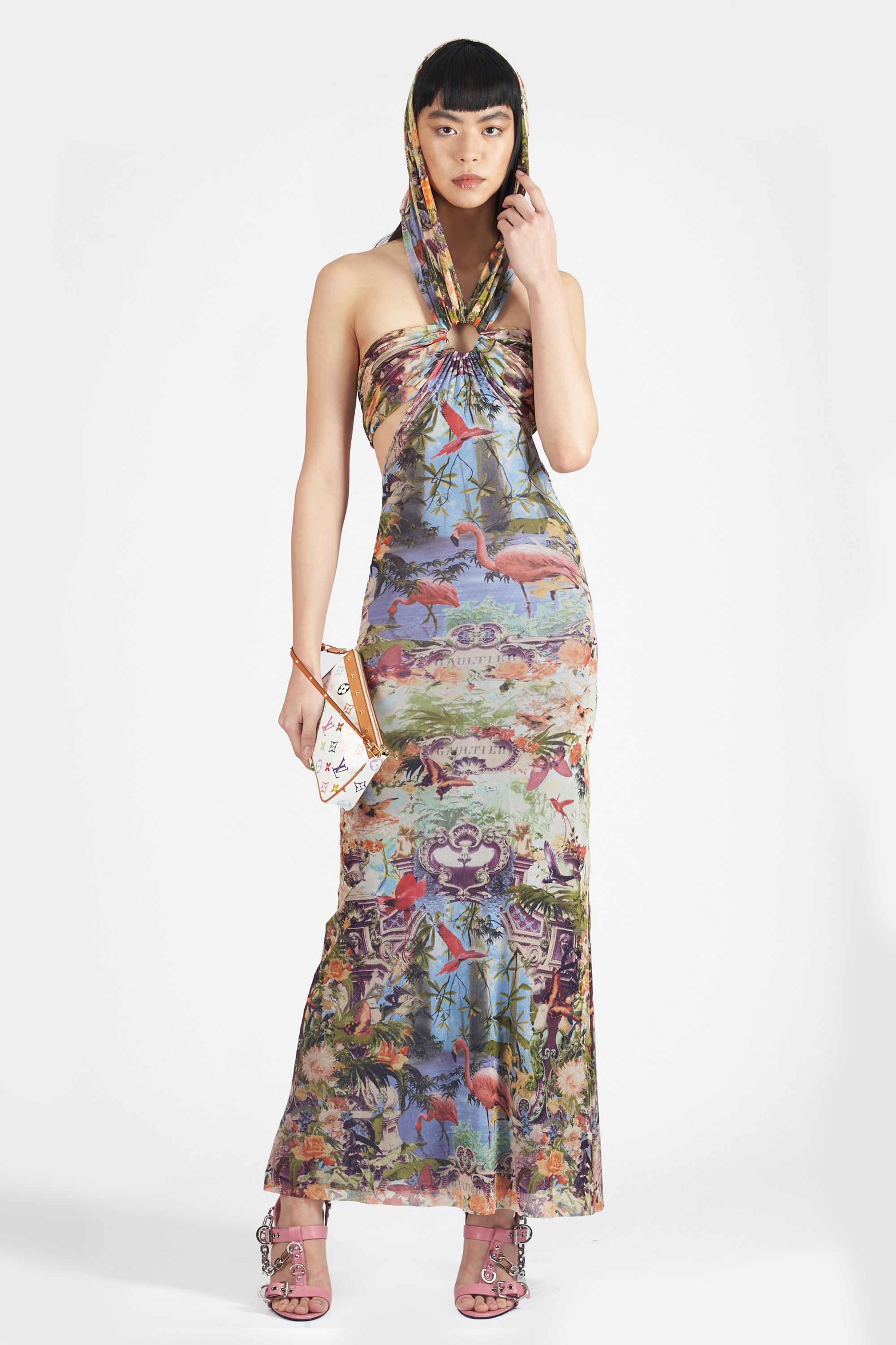 Flamingo print hotsell maxi dress