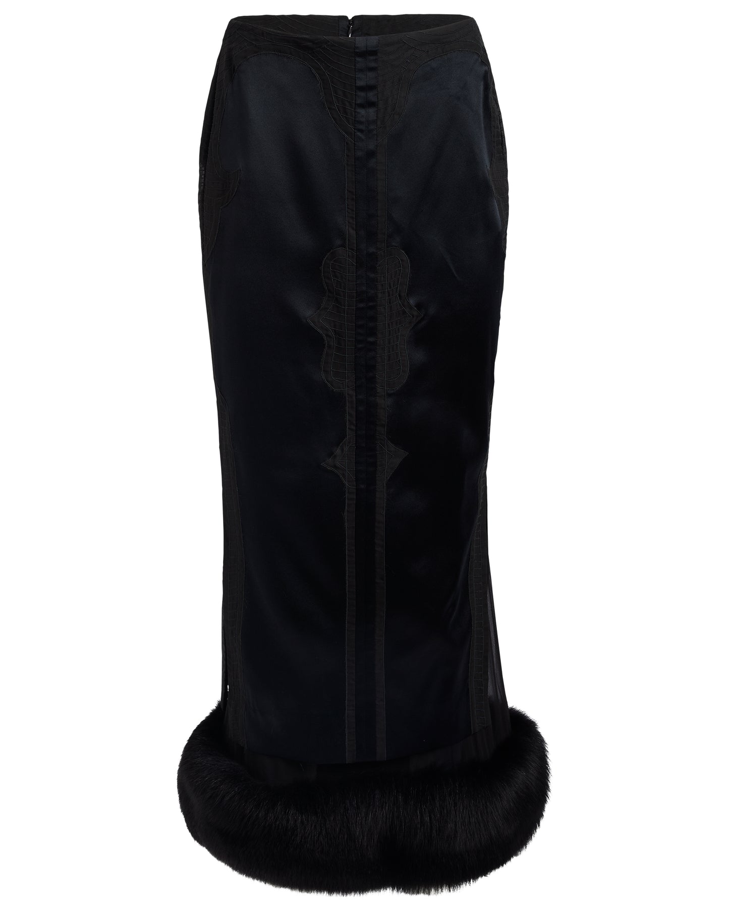 Rare Yves Saint Laurent F/W 2004 Tuxedo Mink Skirt Set