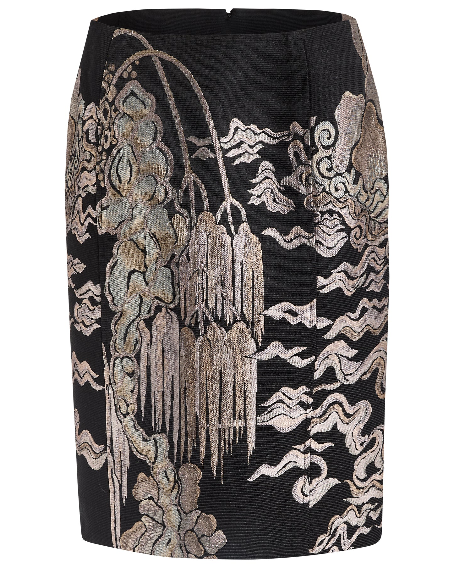 Yves Saint Laurent Rive Gauche F/W 2004 Jacquard Mink Coat & Skirt