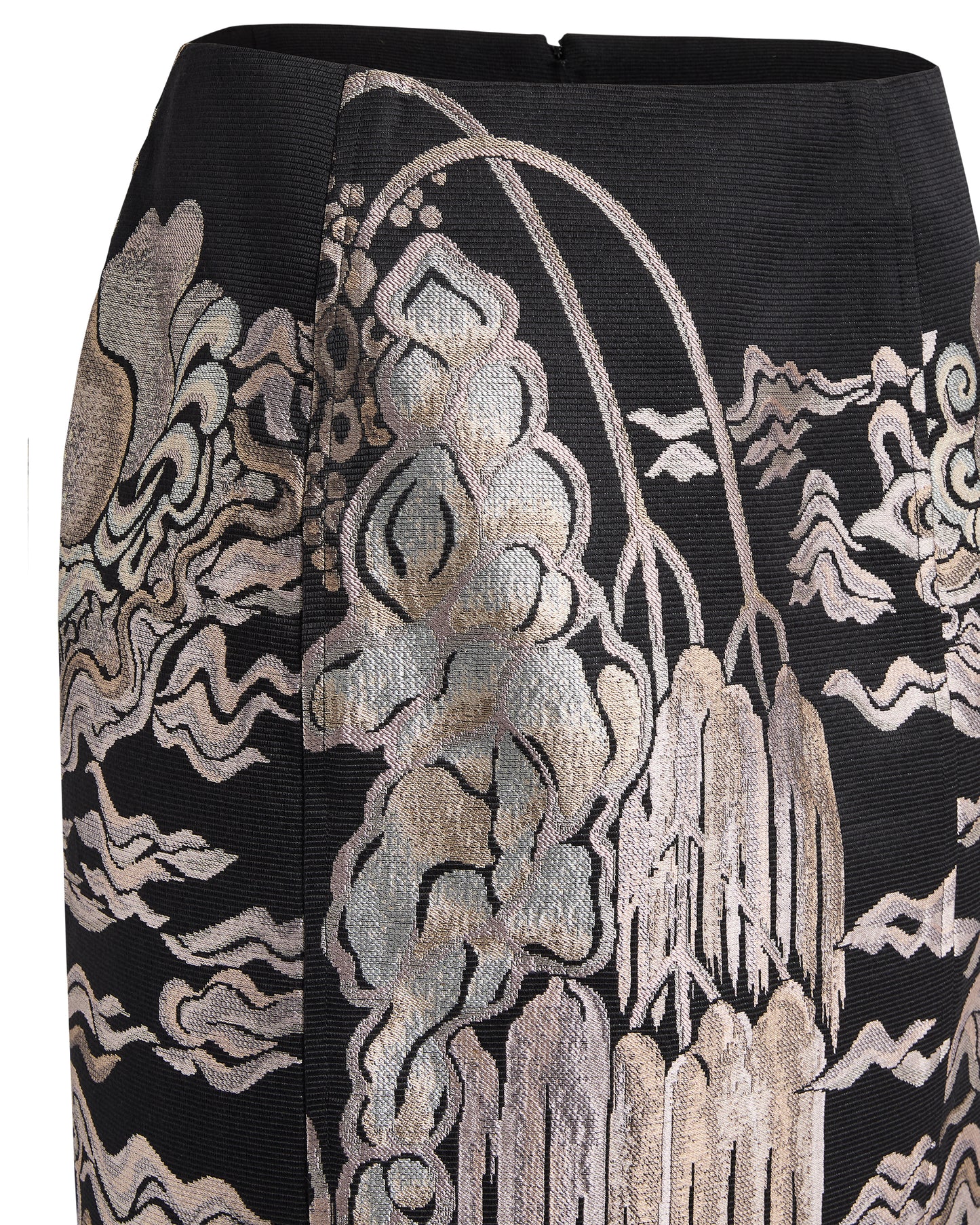 Yves Saint Laurent Rive Gauche F/W 2004 Jacquard Mink Coat & Skirt