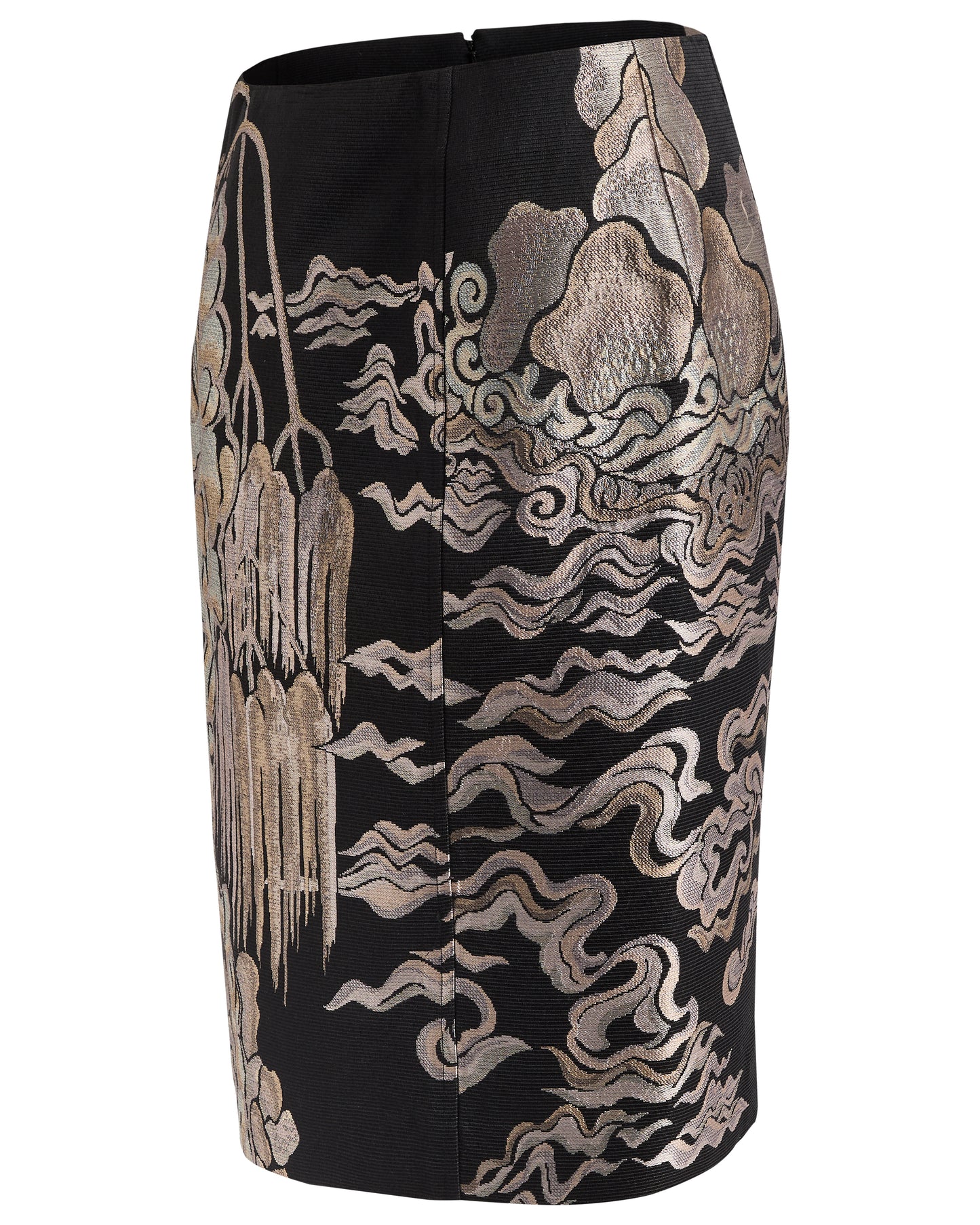 Yves Saint Laurent Rive Gauche F/W 2004 Jacquard Mink Coat & Skirt