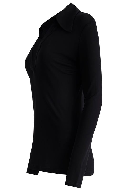 Vintage Gucci 1996 Long Sleeve Black V-Neck Shirt