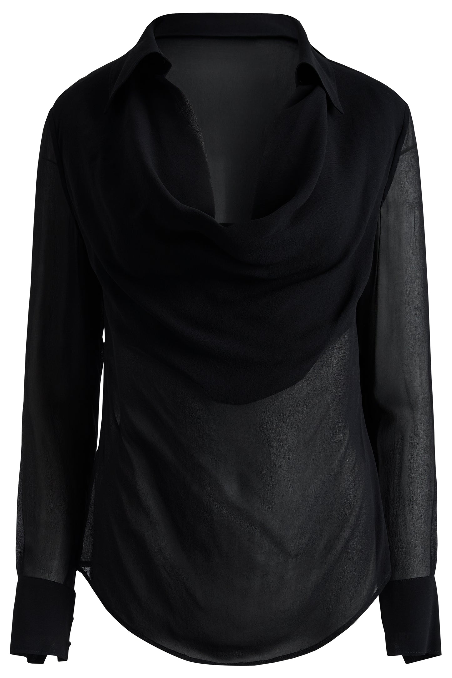 Vintage Alexander Mcqueen 2007 Draped Cow Neck Blouse
