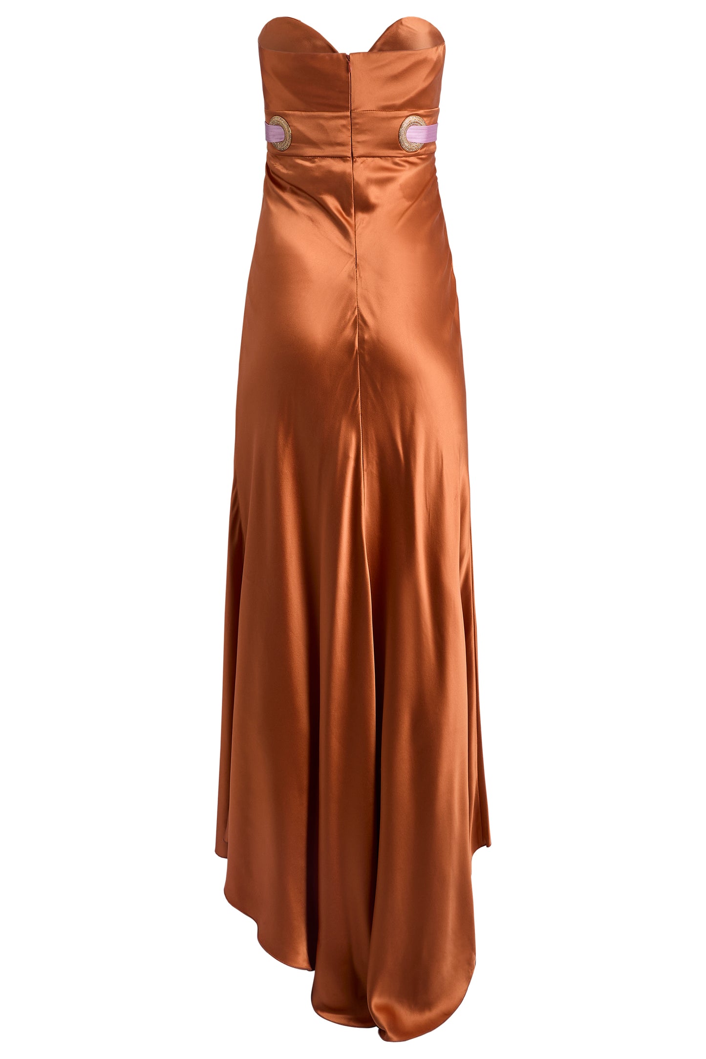 Vintage Valentino Silk S/S 2005 Look 61 Orange Bustier Gown