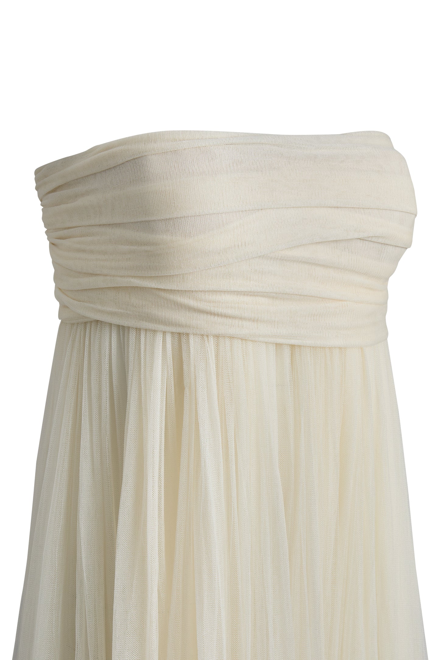 Alexander McQueen by Sarah Burton 2012 Tulle Gathered Bustier Draped Gown