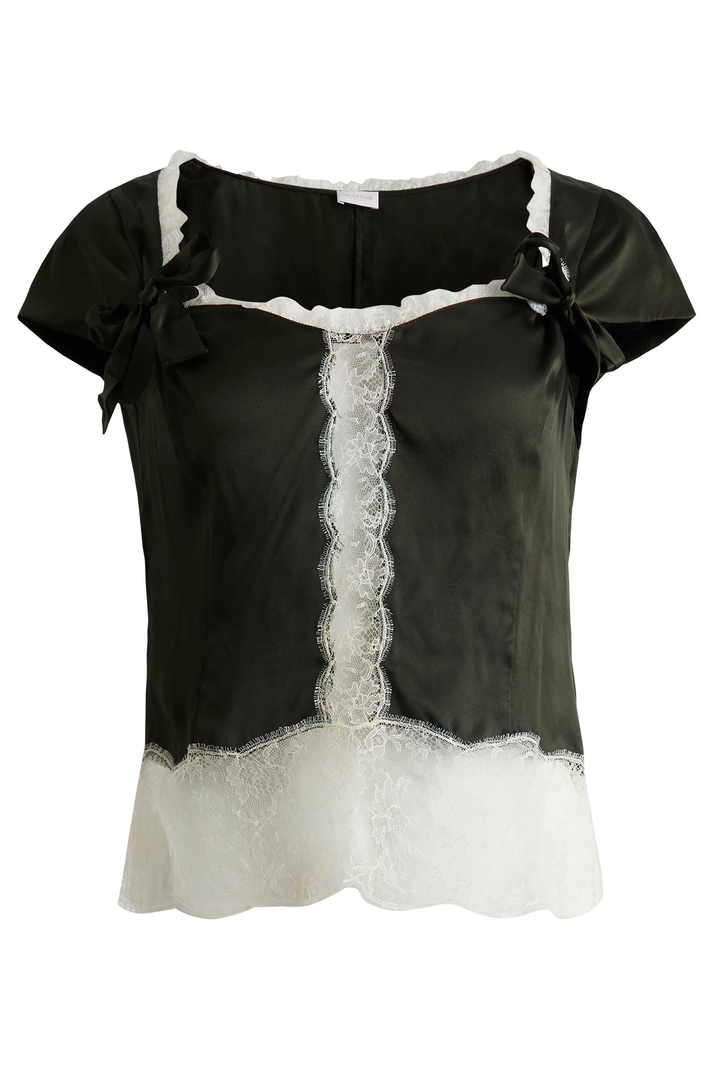 Valentino Lace Silk Bow Cami Top
