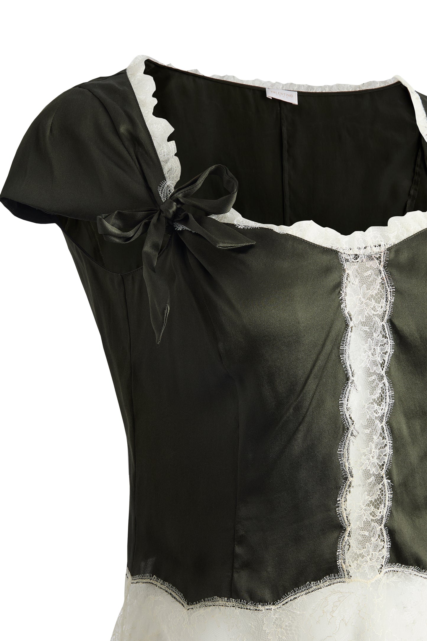 Valentino Lace Silk Bow Cami Top