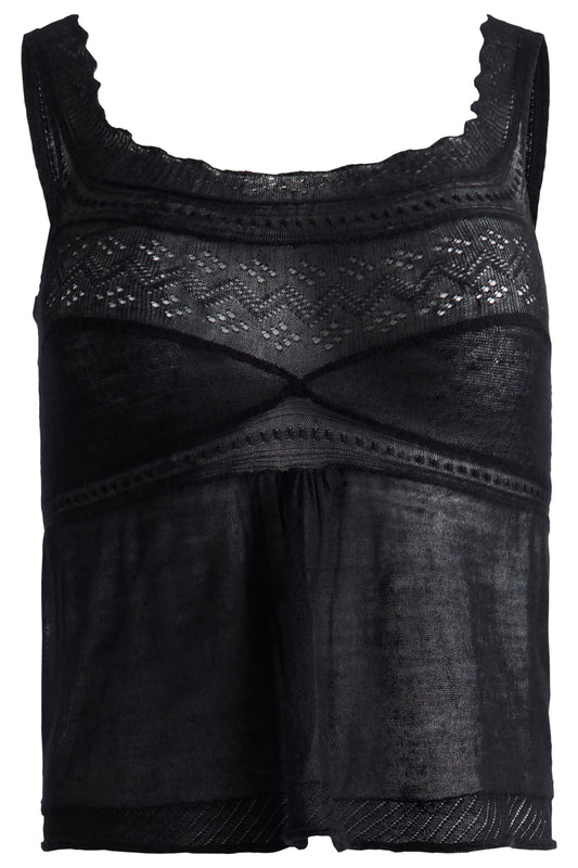 Vintage 2000's Yves Saint Laurent Black Cashmere Tank Top
